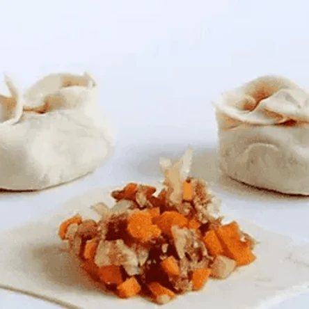 Манты мясные  с тыквой /рубленые